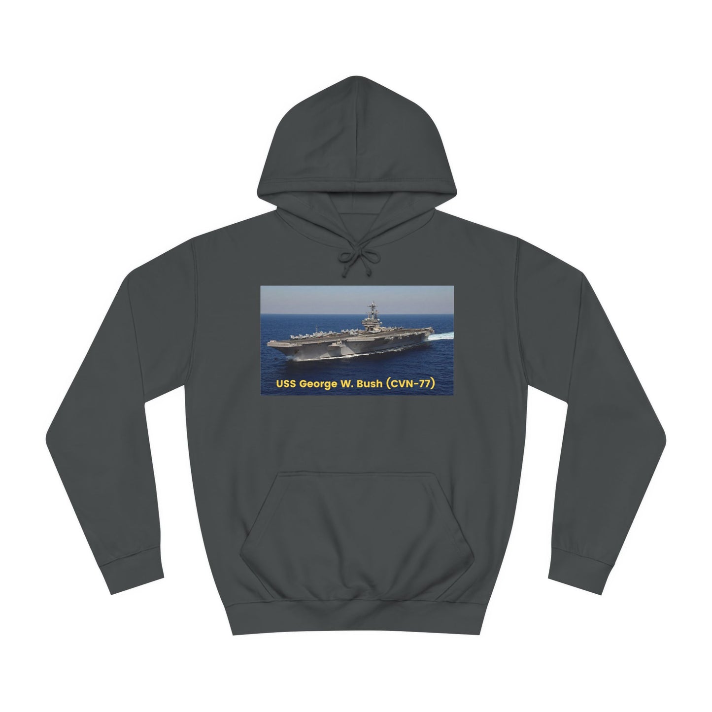 USS George W. Bush (CVN-77) Navy POD Smileandlaughtees  Unisex College Hoodie