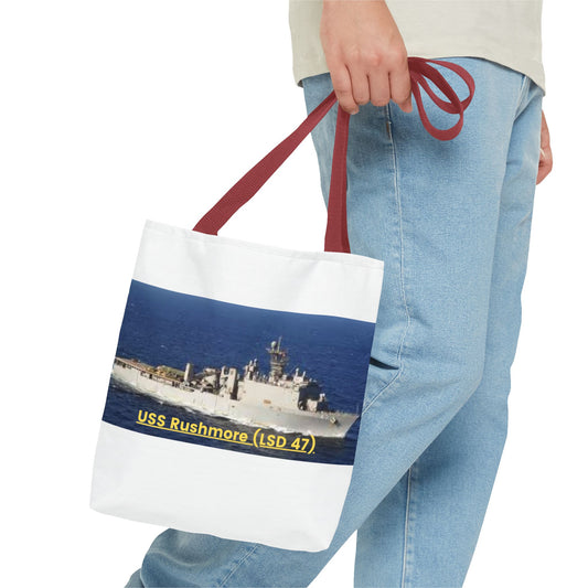 USS Rushmore (LSD 47) Navy POD Smileandlaughtees Tote Bag (AOP)