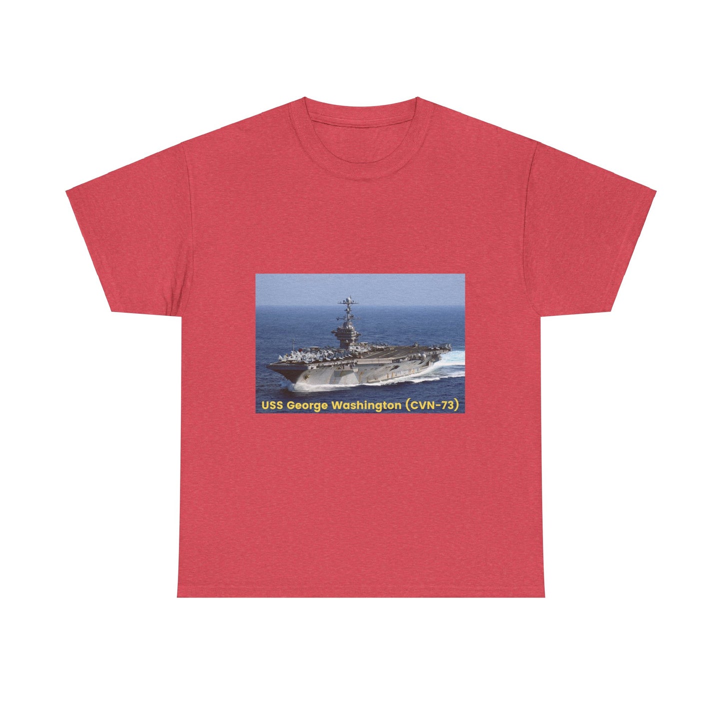 USS George Washington (CVN-73) Navy POD Smileandlaughtees Unisex Heavy Cotton Tee T-Shirt