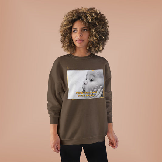 If Only I came With Actual Subtitles SmileandLaughTees Unisex EcoSmart® Crewneck Sweatshirt