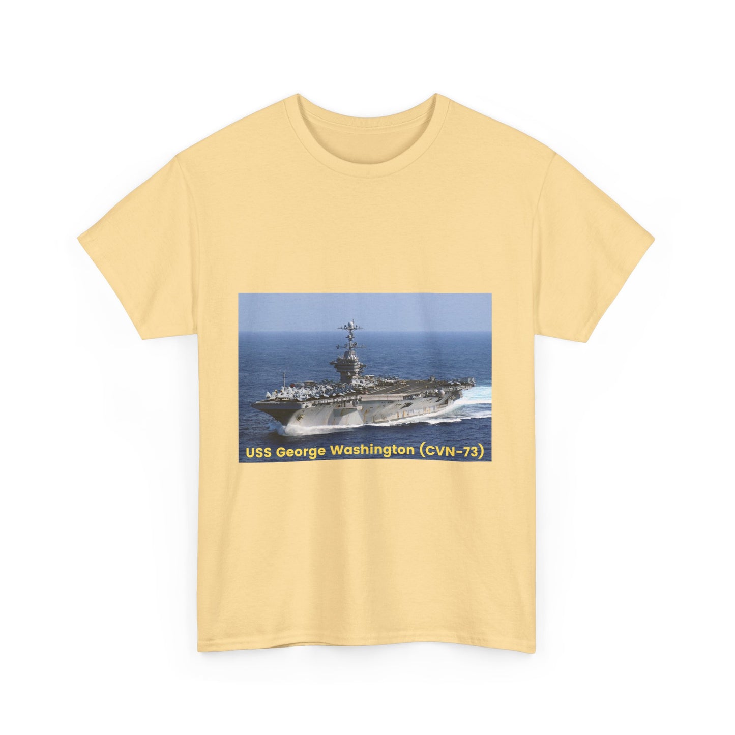 USS George Washington (CVN-73) Navy POD Smileandlaughtees Unisex Heavy Cotton Tee T-Shirt