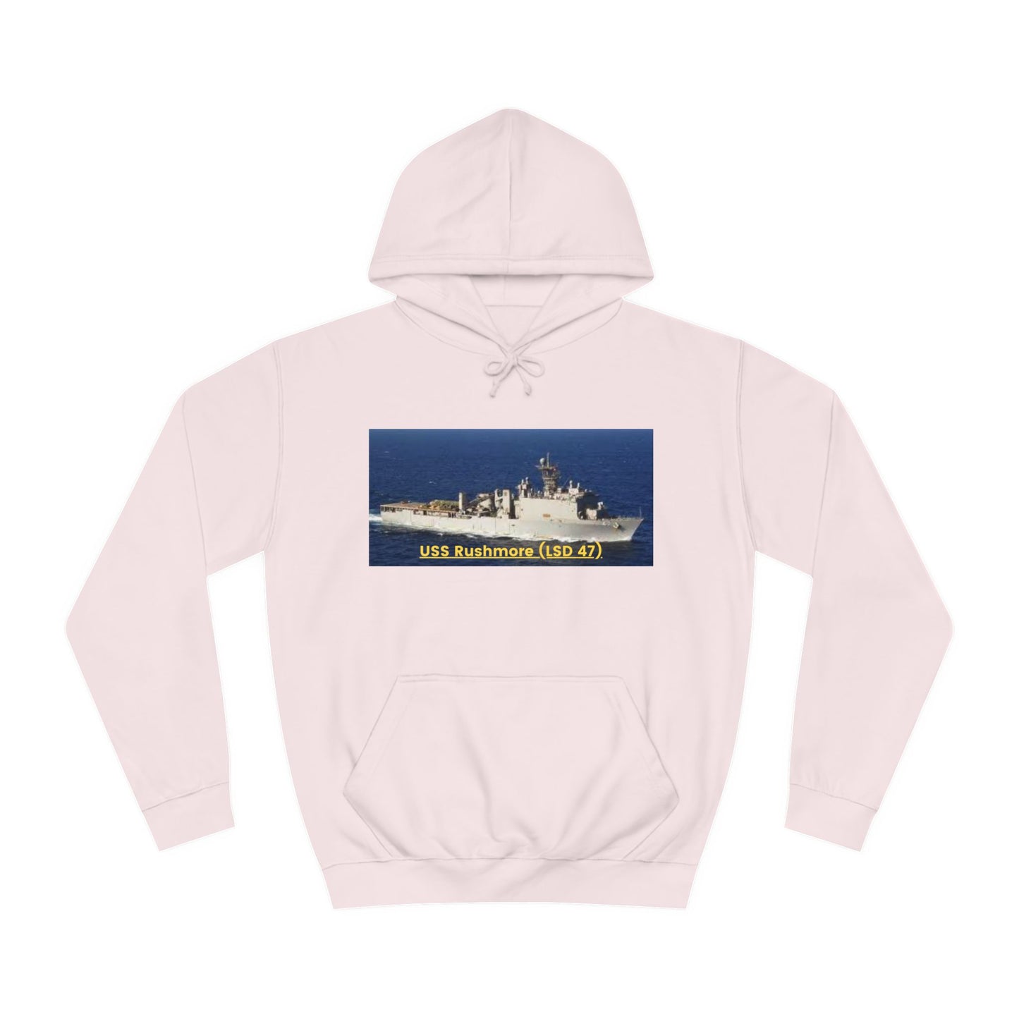 USS Rushmore (LSD 47) Navy POD Smileandlaughtees Unisex College Hoodie