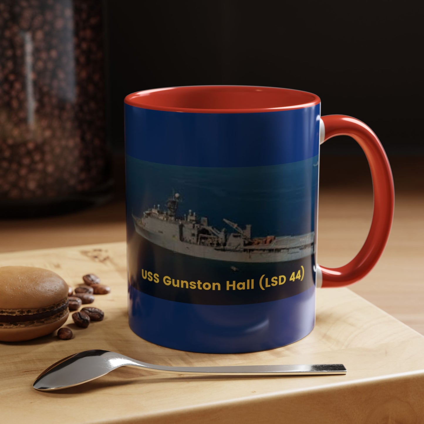 USS Gunston Hall (LSD 44) Navy POD Smileandlaughtees Accent Coffee Mug (11, 15oz)