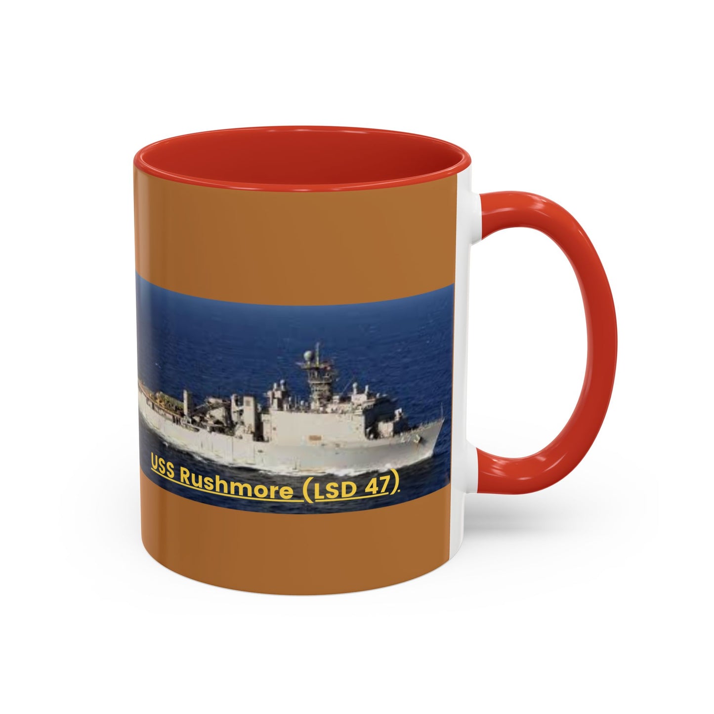 USS Rushmore (LSD 47) Navy POD Smileandlaughtees Accent Coffee Mug (11, 15oz)