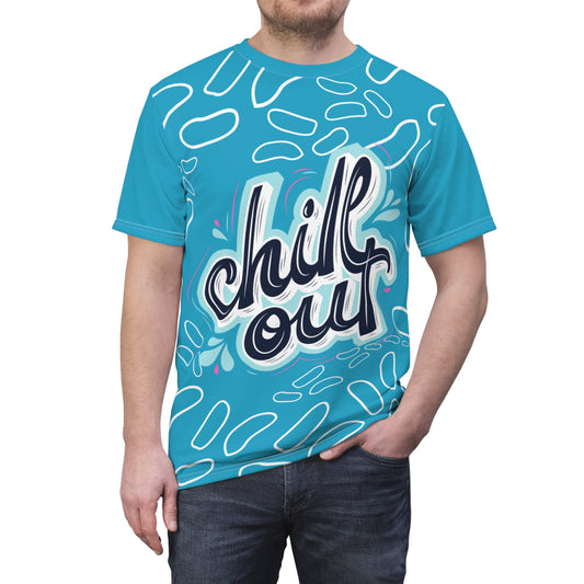 Chilll Out SmileandLaughTees Unisex Cut & Sew T-Shirt (AOP)