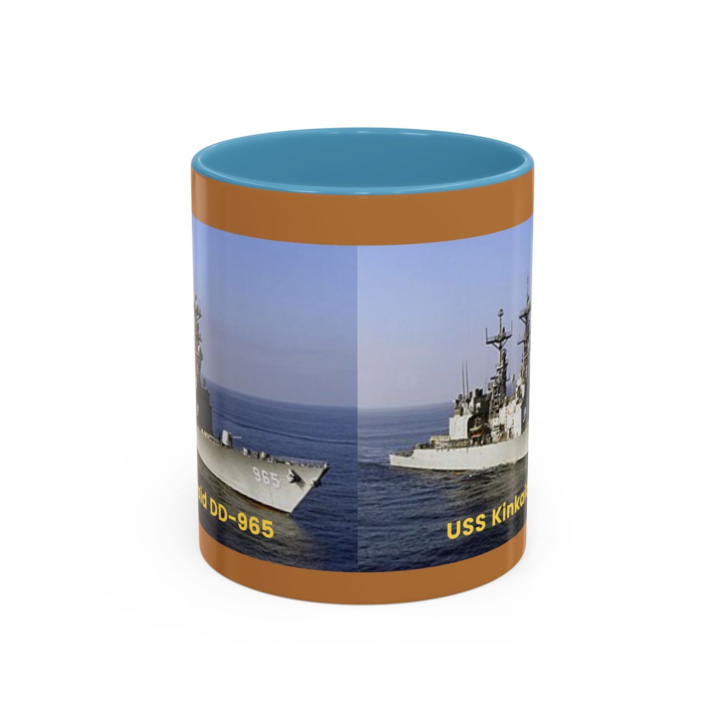 USS Kinkaid DD-965 Navy POD Smileandlaughtees Accent Coffee Mug (11, 15oz)