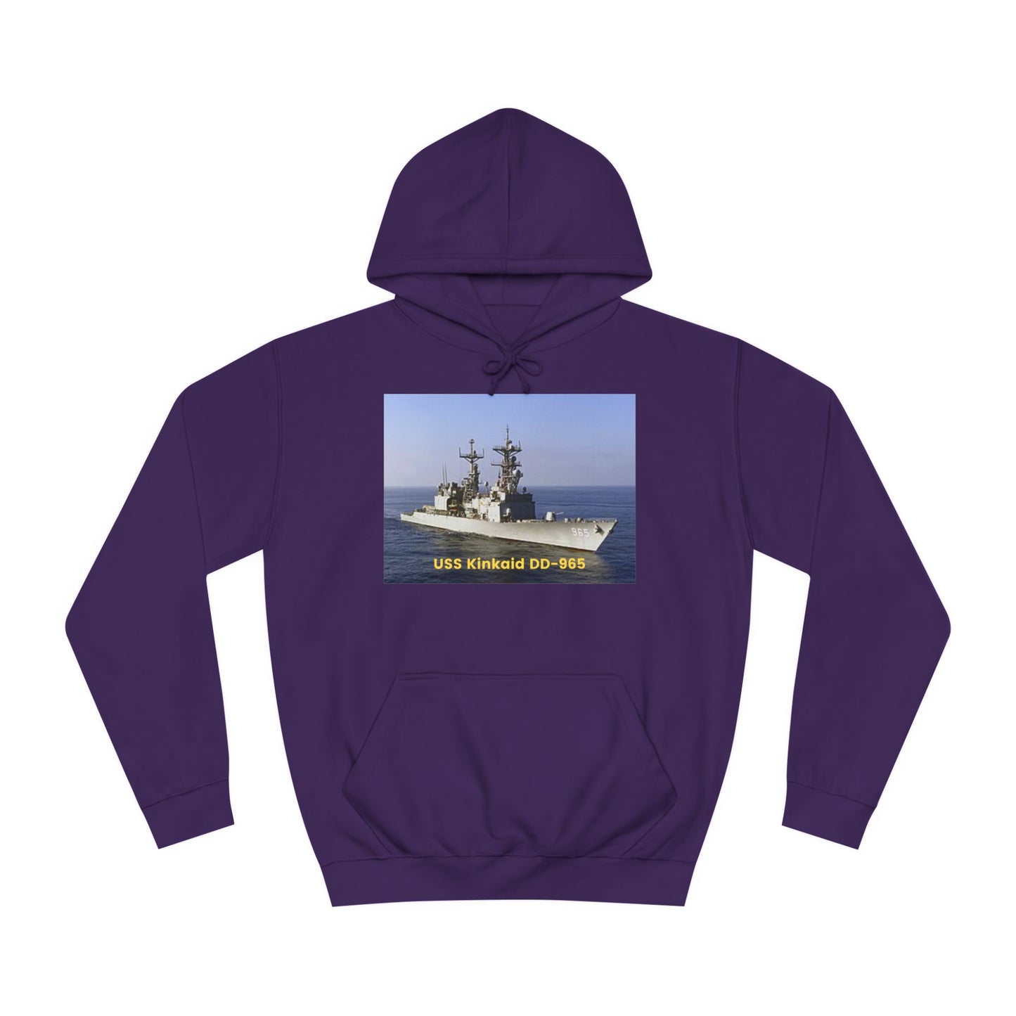 USS Kinkaid DD-965 Navy POD Smileandlaughtees Unisex College Hoodie