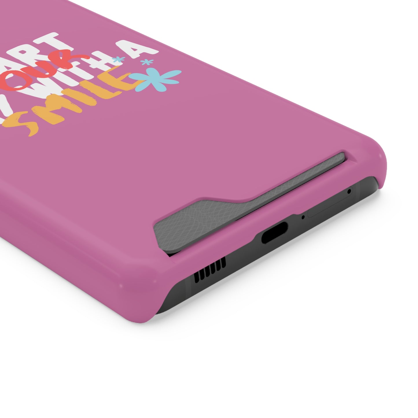 Start Your Day With A Smile SmileandLaughTees Phone Case With Card Holder