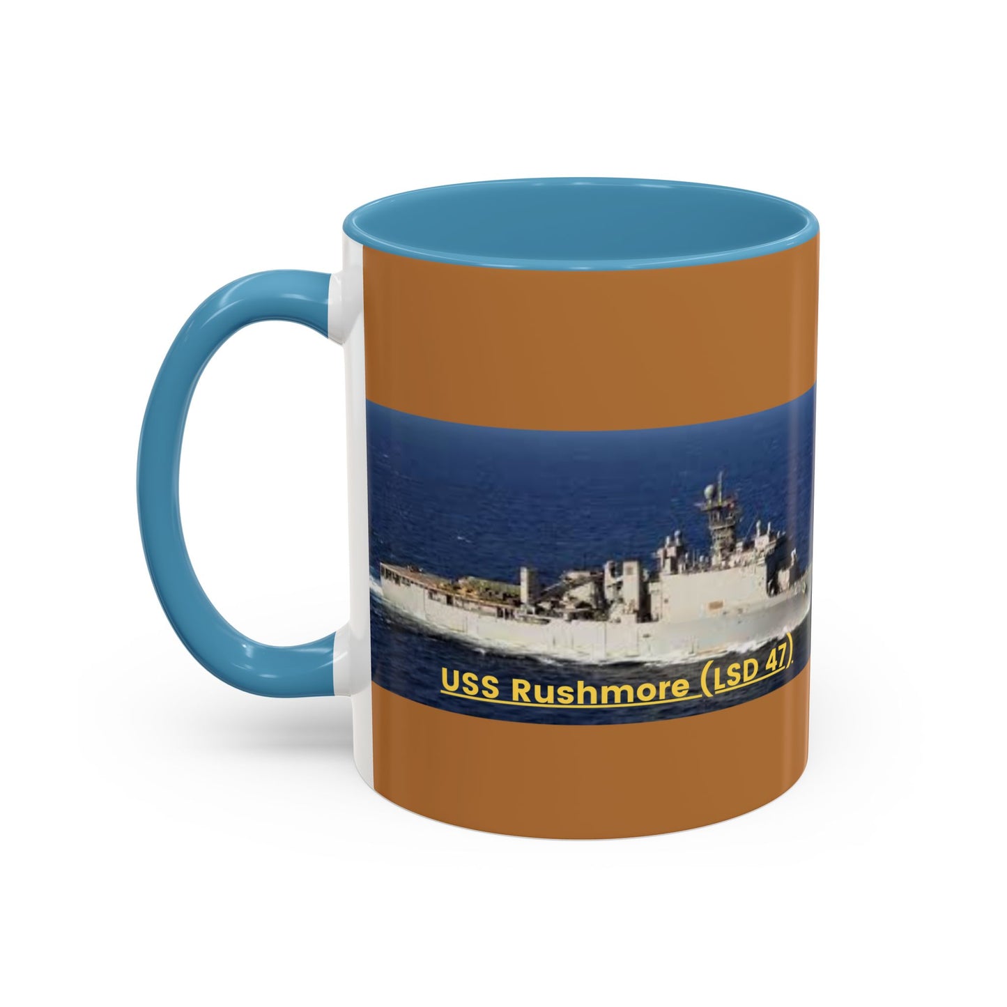 USS Rushmore (LSD 47) Navy POD Smileandlaughtees Accent Coffee Mug (11, 15oz)