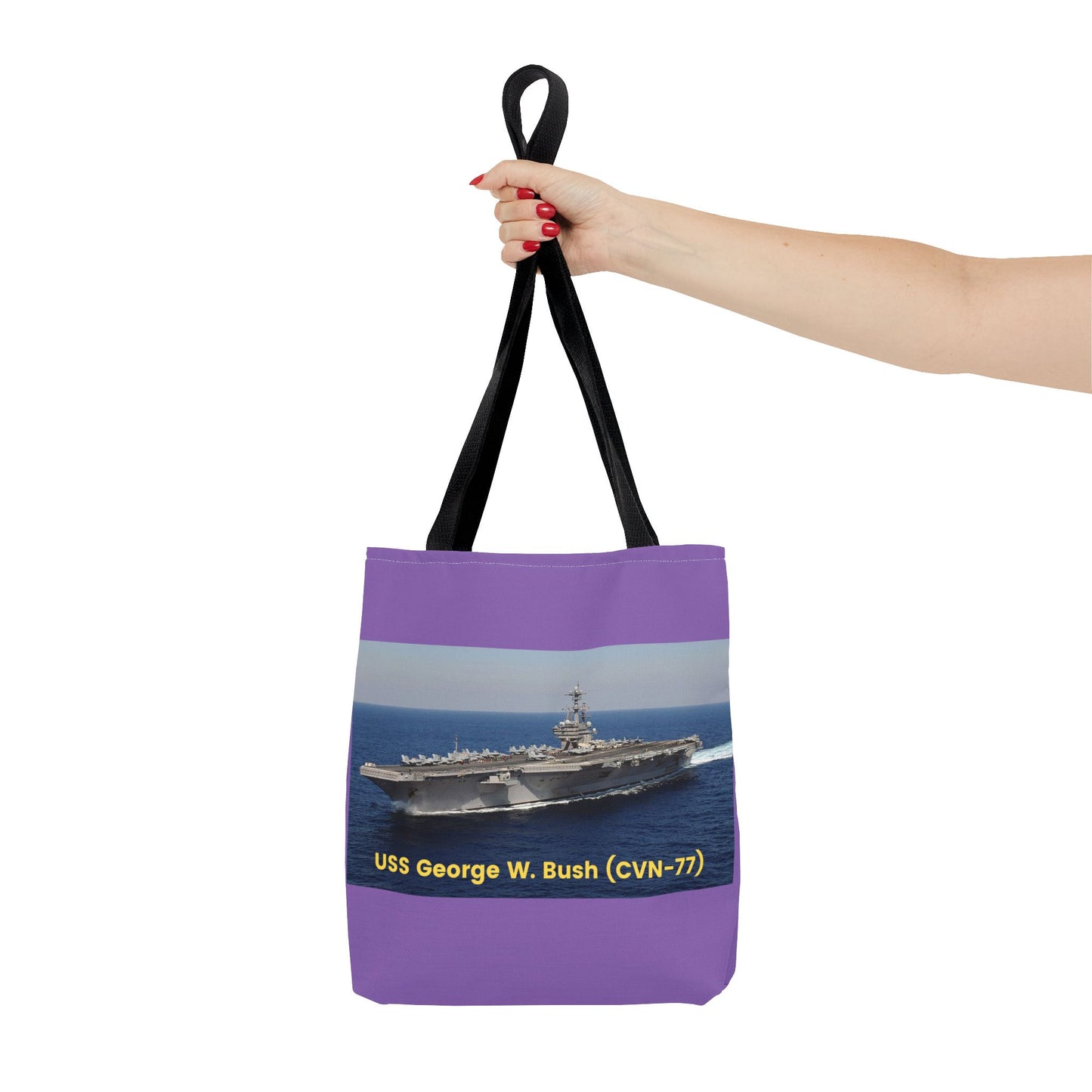 USS George W. Bush (CVN-77) Navy POD SmileandlaughteesTote Bag (AOP)