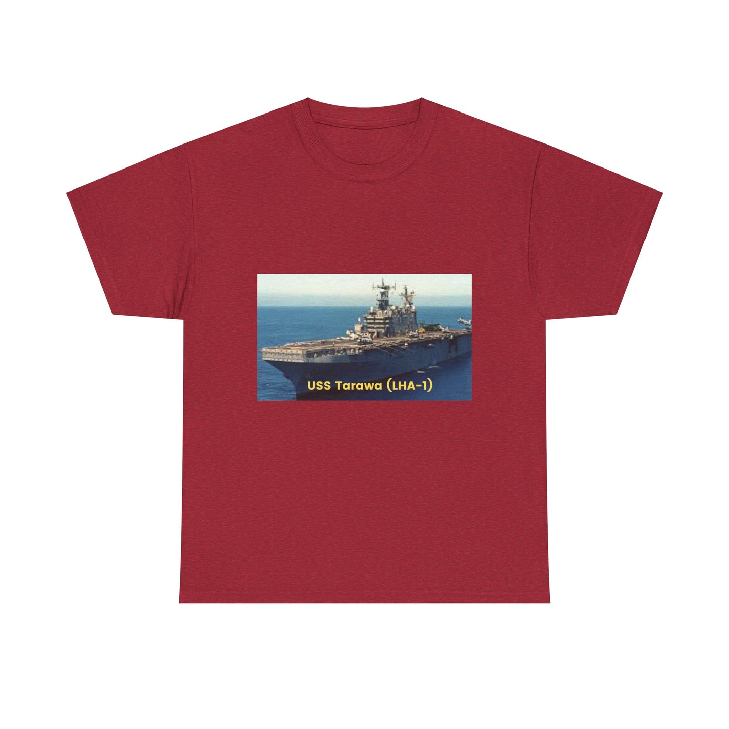 USS Tarawa (LHA-1) Navy POD Smileandlaughtees Unisex Heavy Cotton Tee T-Shirt