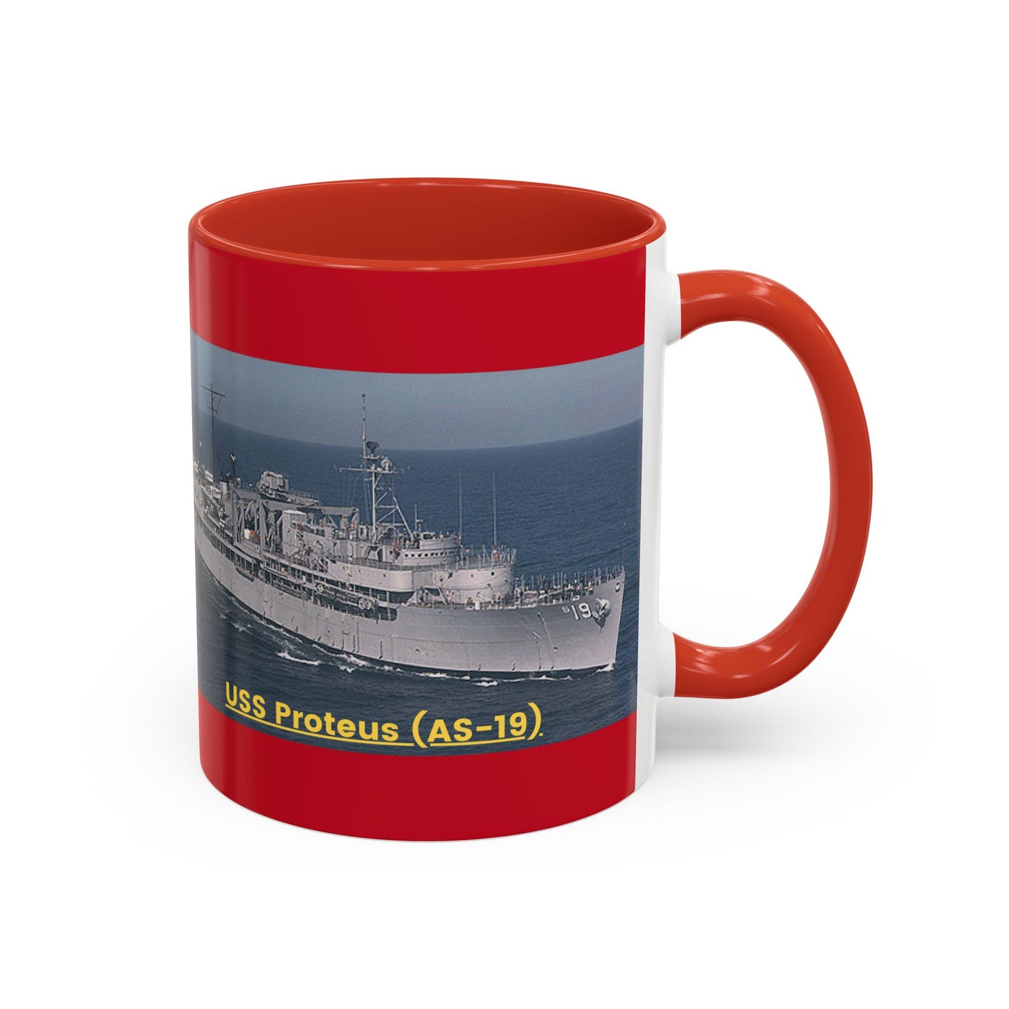 USS Proteus (AS-19) Navy POD Smileandlaughtees Accent Coffee Mug (11, 15oz)