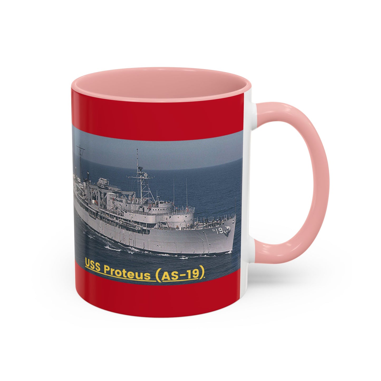 USS Proteus (AS-19) Navy POD Smileandlaughtees Accent Coffee Mug (11, 15oz)