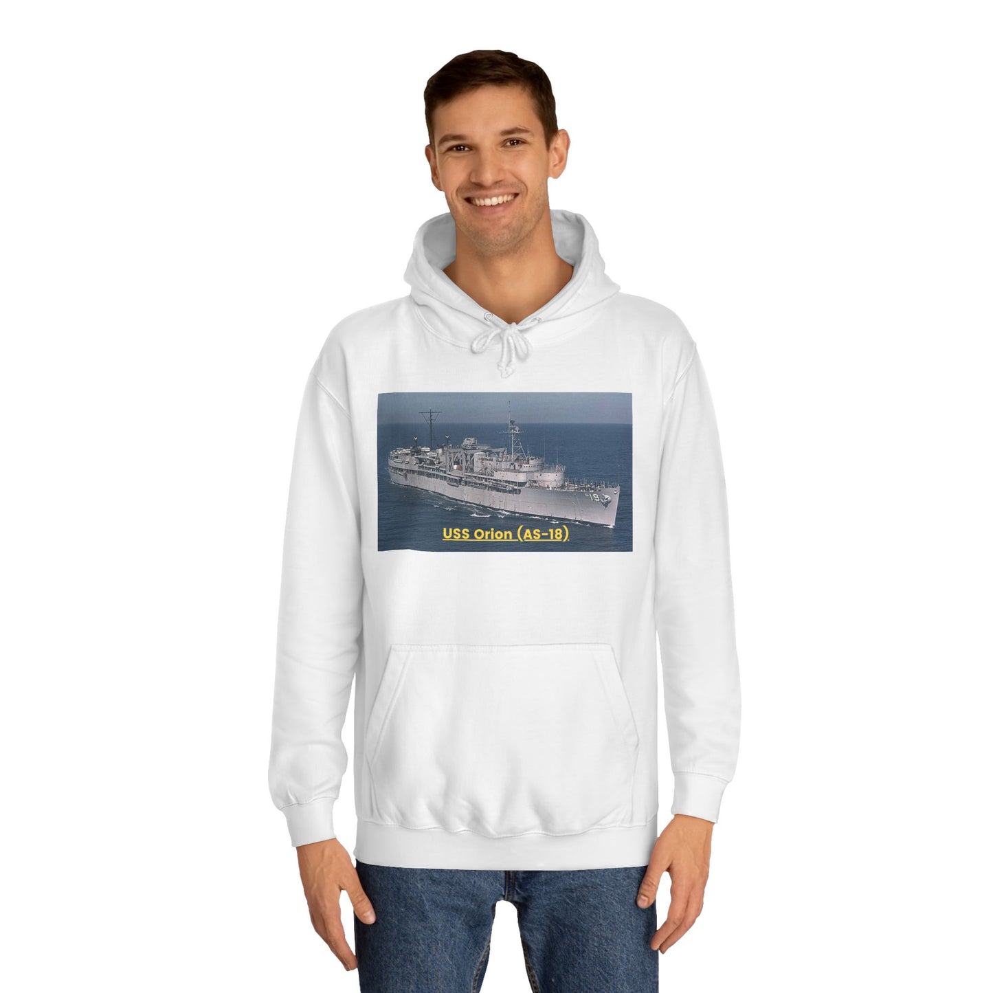 USS Orion (AS-18) Navy POD Smileandlaughtees Unisex College Hoodie