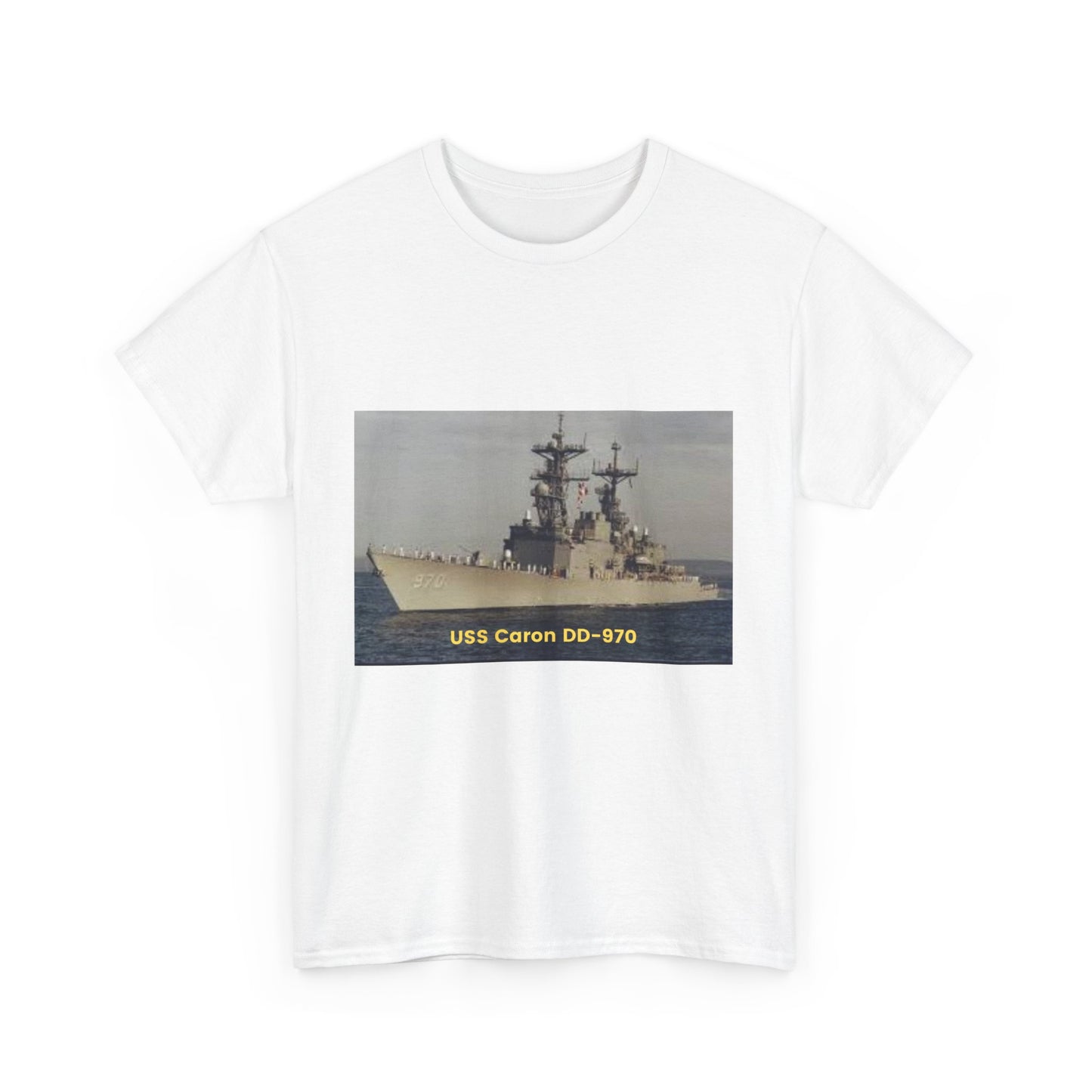 USS Caron DD-970 Navy POD Smileandlaughtees Unisex Heavy Cotton Tee T-Shirt