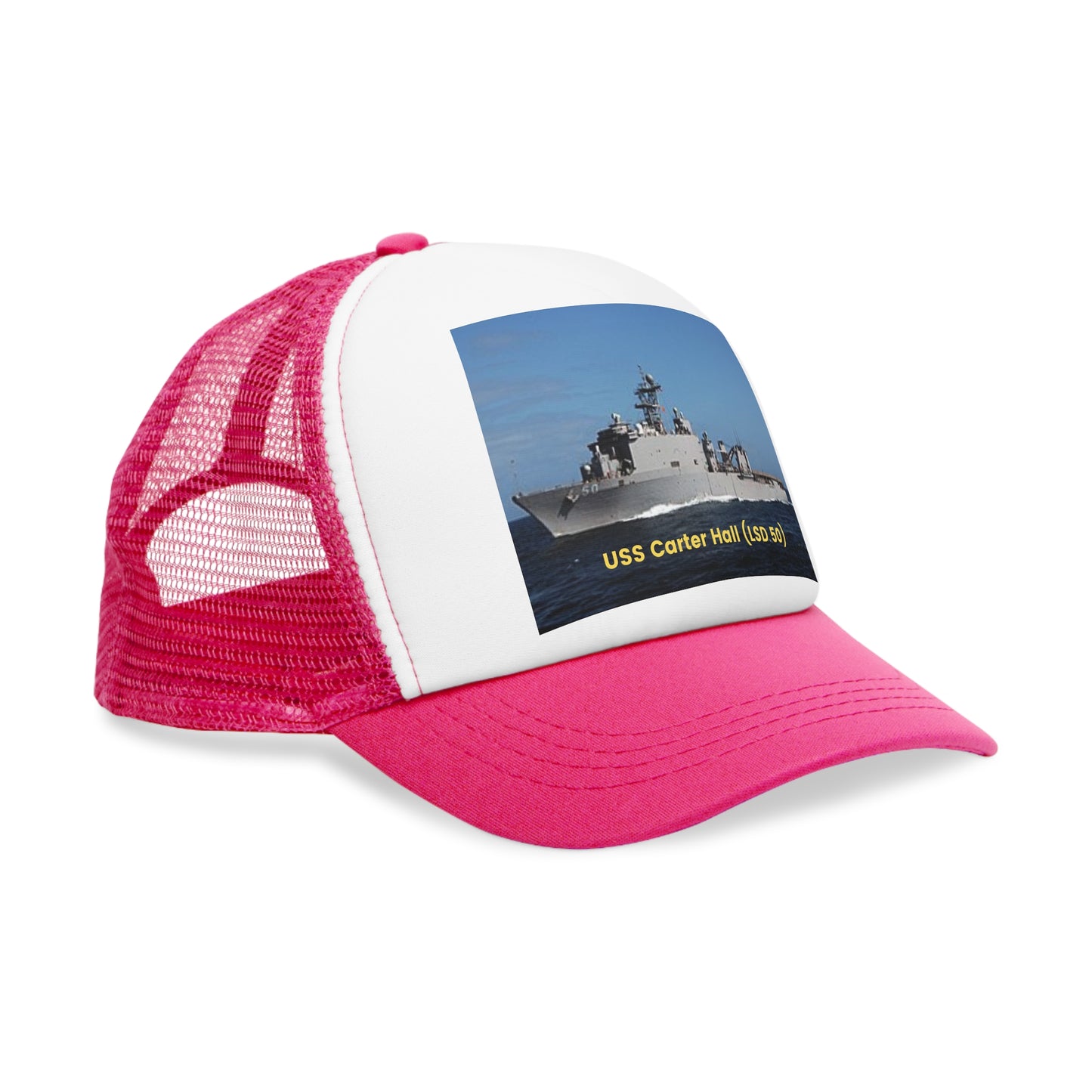 USS Carter Hall (LSD 50) Navy POD Smileandlaughtees Mesh Cap