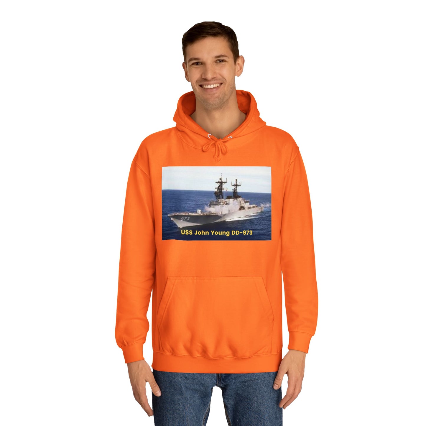 USS John Young DD-973 Navy POD Smileandlaughtees Unisex College Hoodie