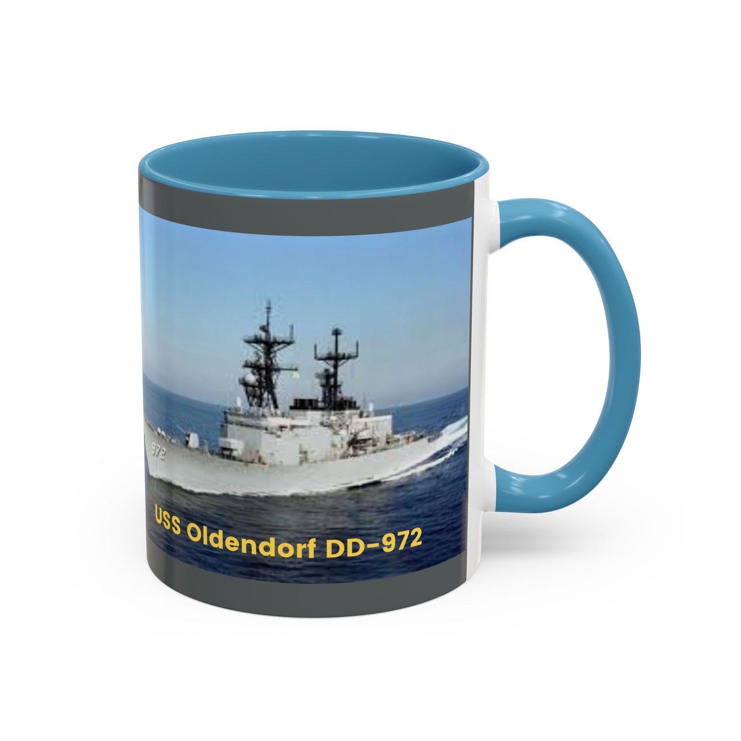 USS Oldendorf DD-972 Navy POD Smileandlaughtees Accent Coffee Mug (11, 15oz)