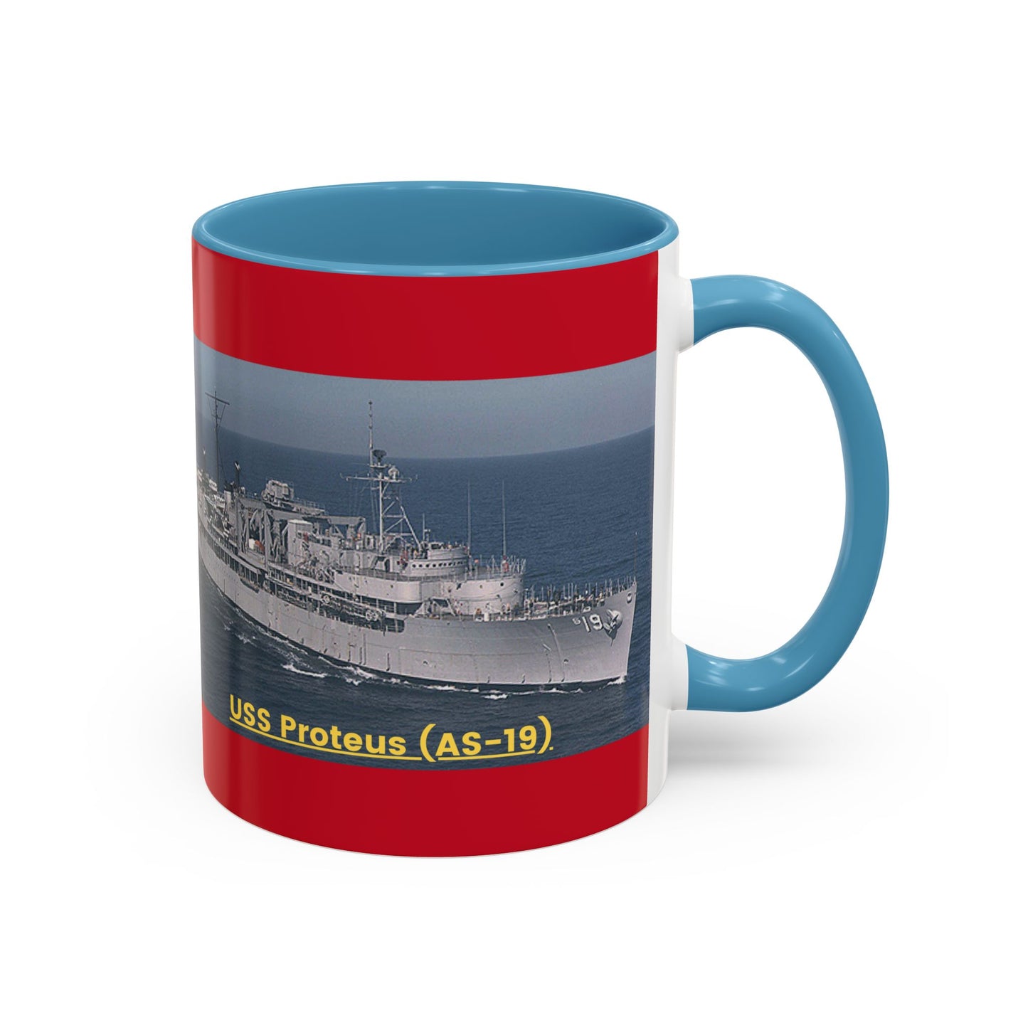 USS Proteus (AS-19) Navy POD Smileandlaughtees Accent Coffee Mug (11, 15oz)