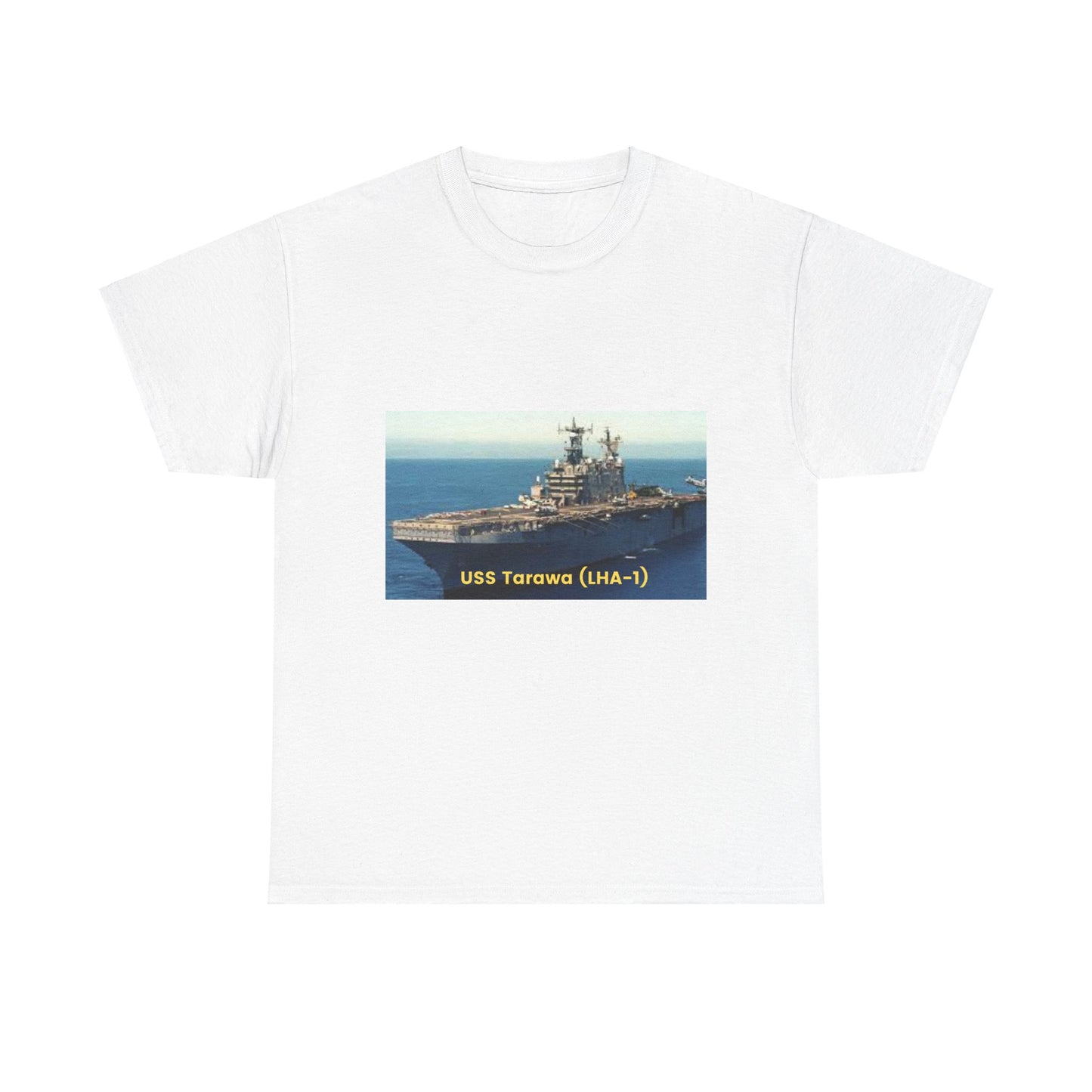 USS Tarawa (LHA-1) Navy POD Smileandlaughtees Unisex Heavy Cotton Tee T-Shirt