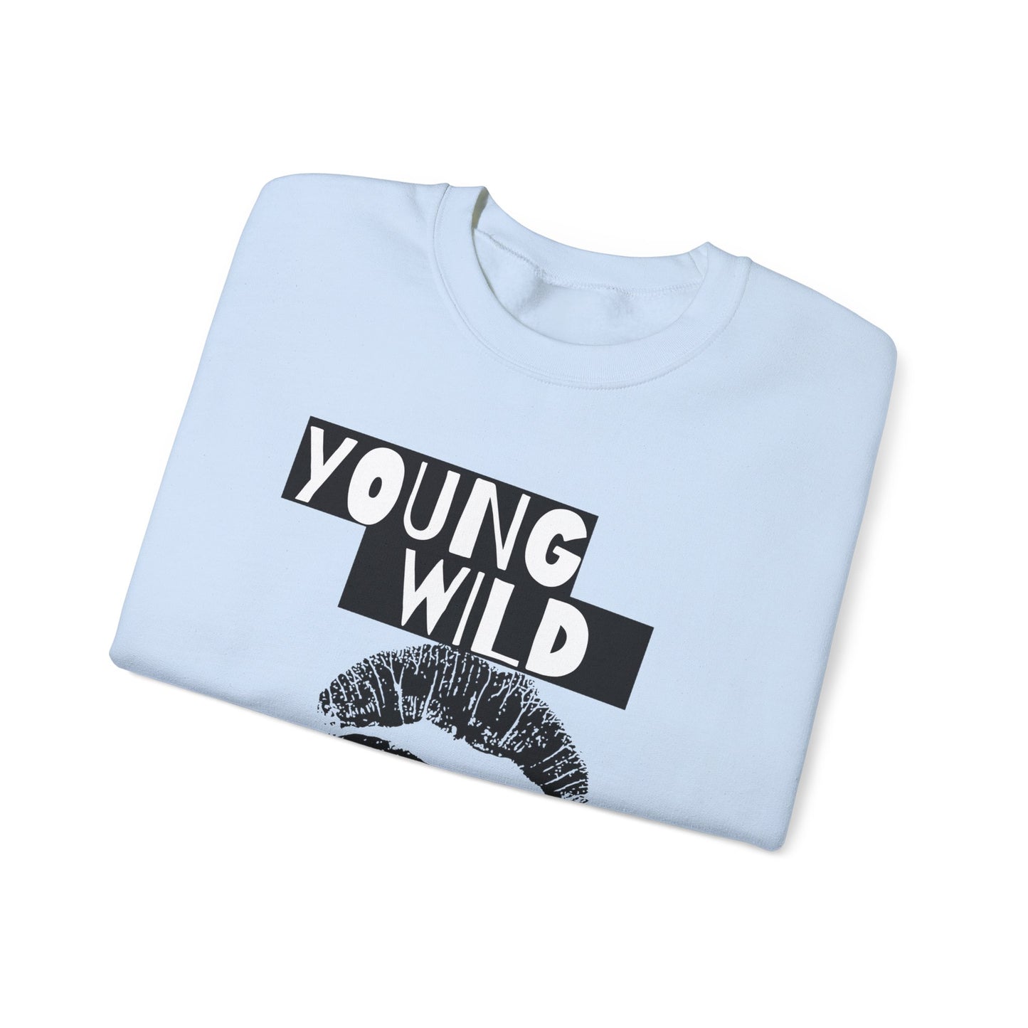 Young Wild Free SmileandLaughTees Unisex Heavy Blend™ Crewneck Sweatshirt