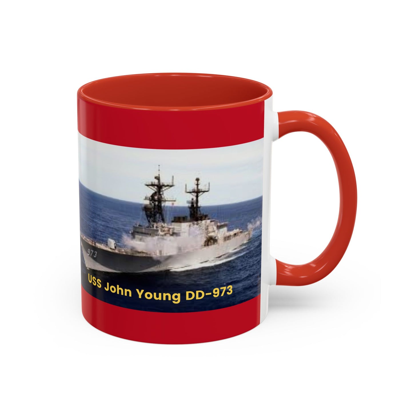 USS John Young DD-973 Navy POD Smileandlaughtees Accent Coffee Mug (11, 15oz)