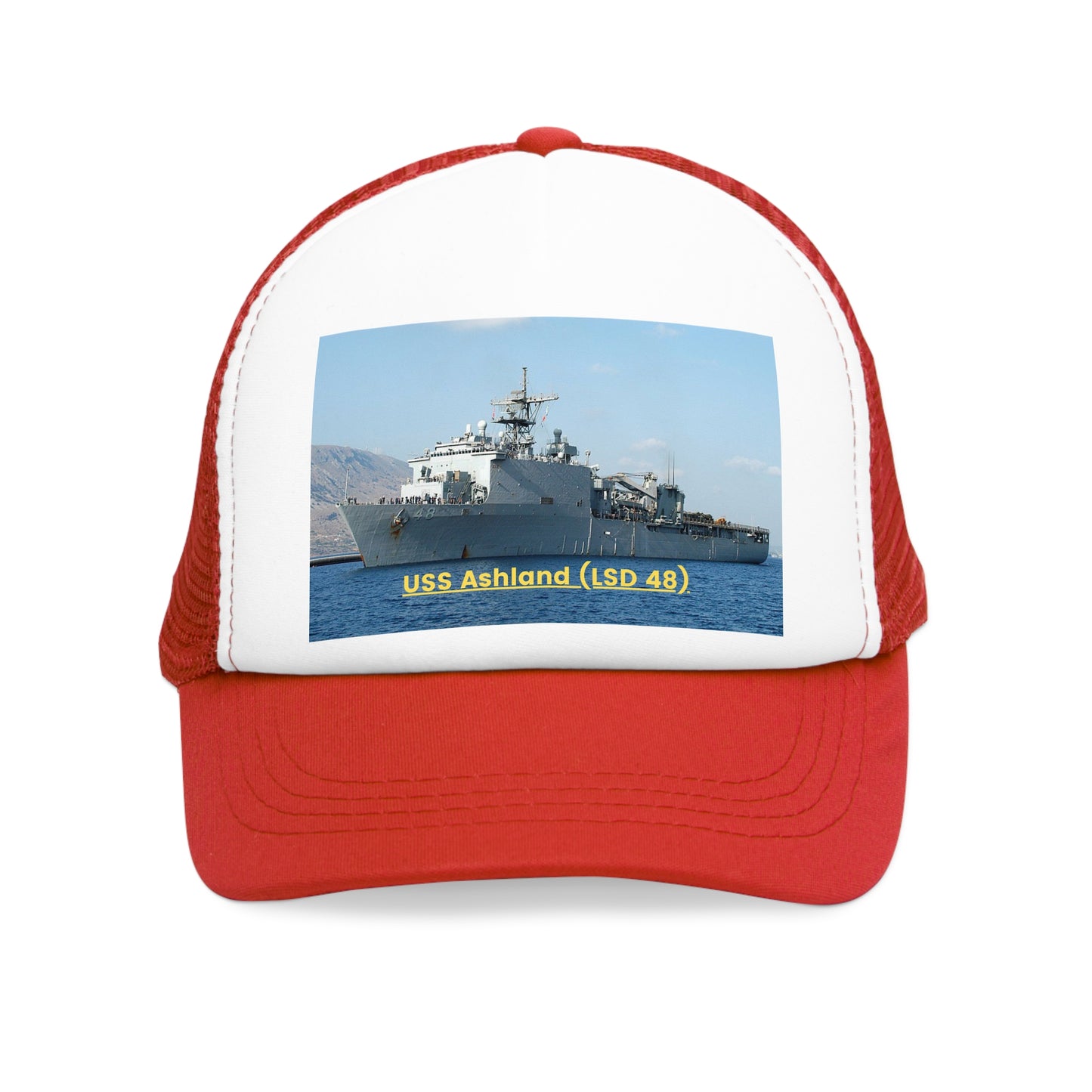 USS Ashland (LSD 48) Navy POD Smileandlaughtees Mesh Cap