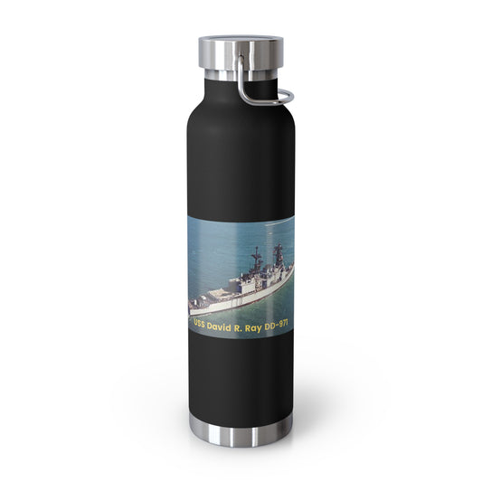 USS David R. Ray DD-971 Navy POD Smileandlaughtees Copper Vacuum Insulated Bottle, 22oz