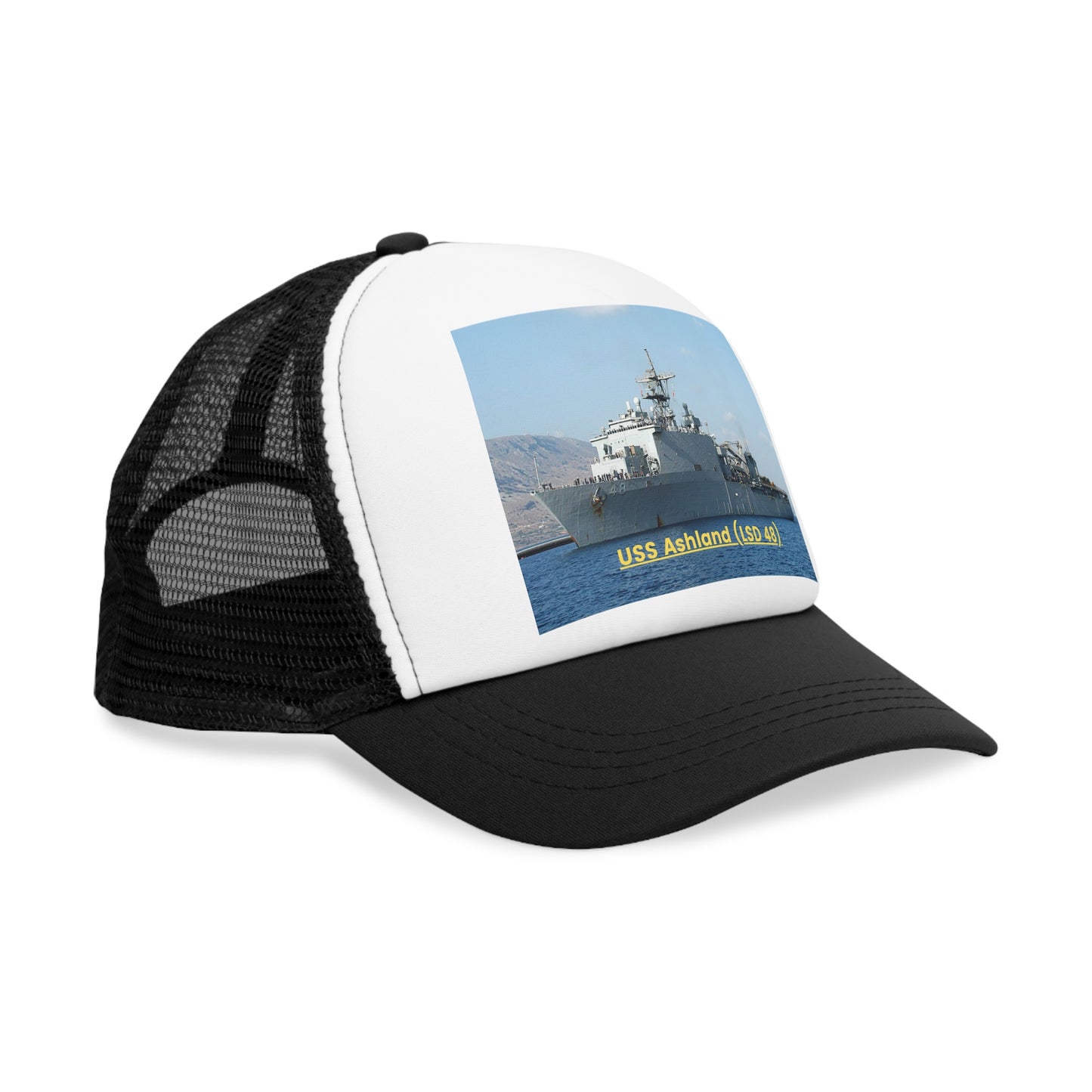 USS Ashland (LSD 48) Navy POD Smileandlaughtees Mesh Cap