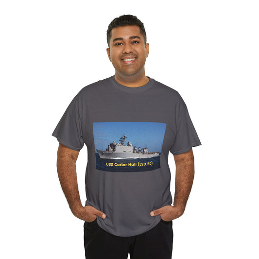 USS Carter Hall (LSD 50) Navy POD Smileandlaughtees Unisex Heavy Cotton Tee T-Shirt