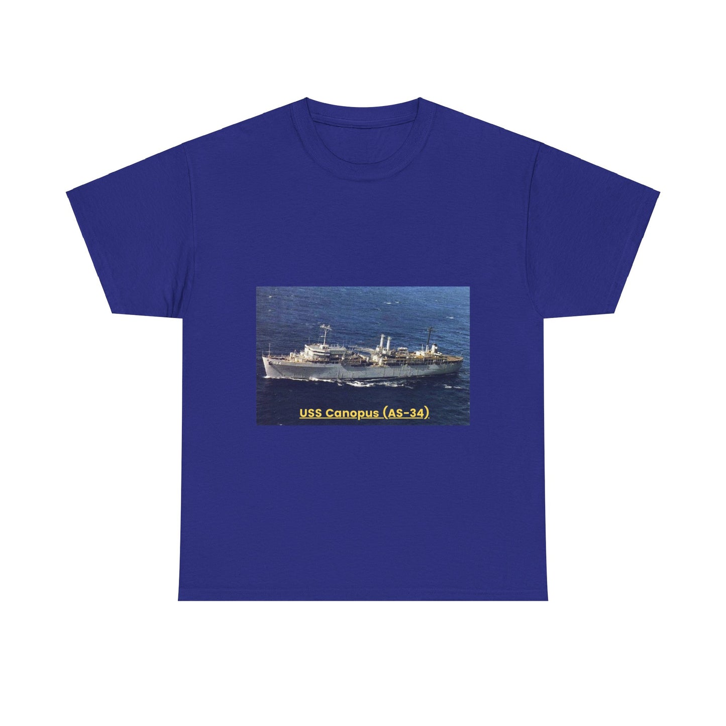 USS Canopus (AS-34) Navy POD Smileandlaughtees Unisex Heavy Cotton Tee T-Shirt