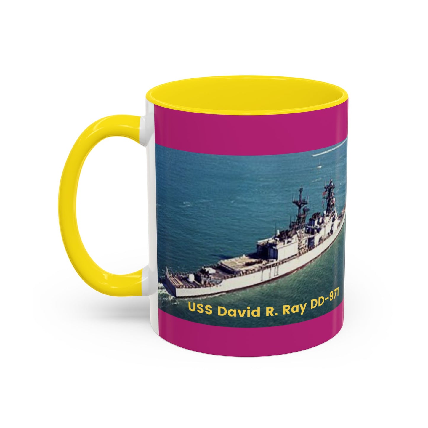 USS David R. Ray DD-971 Navy POD Smileandlaughtees Accent Coffee Mug (11, 15oz)