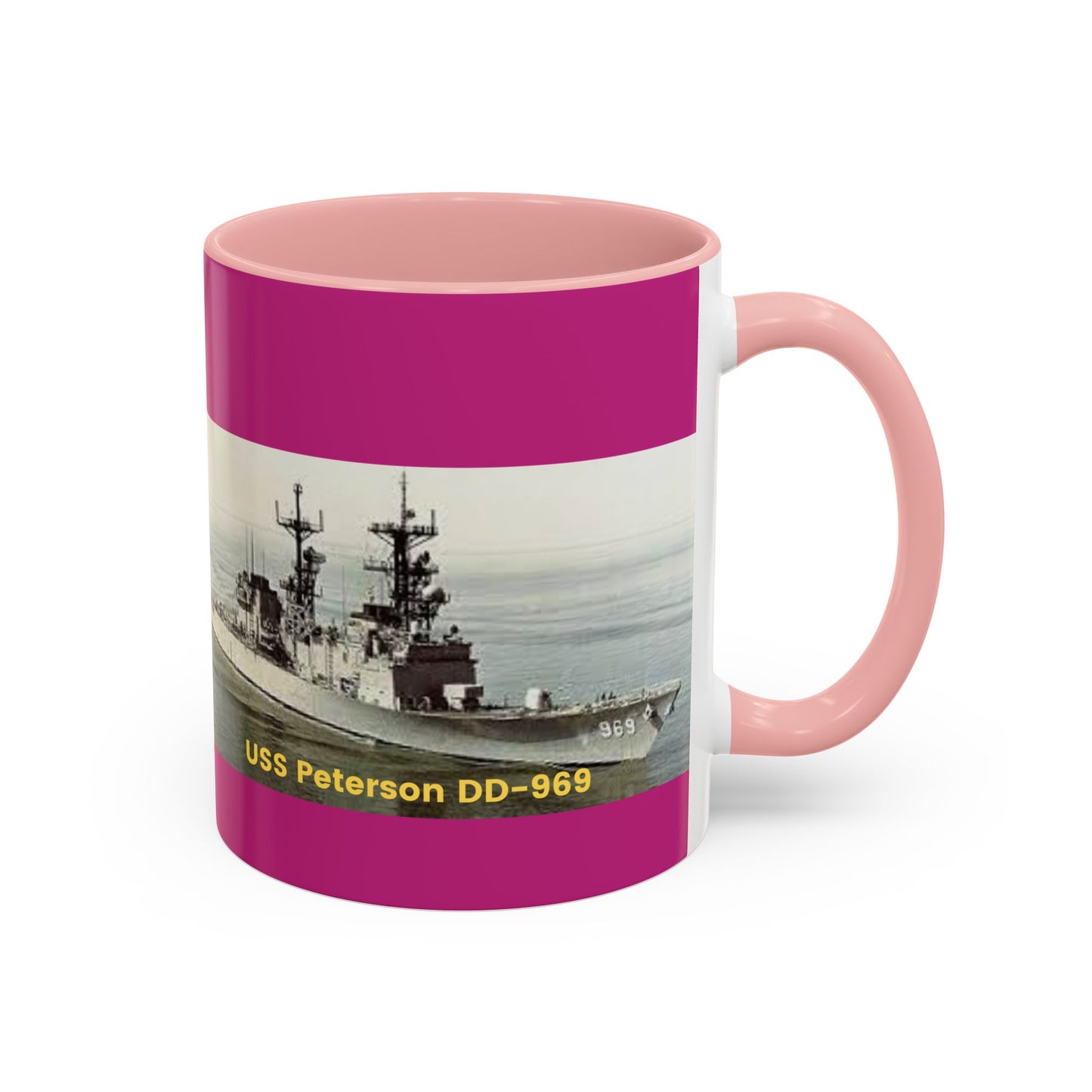 USS Peterson DD-969 Navy POD Smileandlaughtees Accent Coffee Mug (11, 15oz)