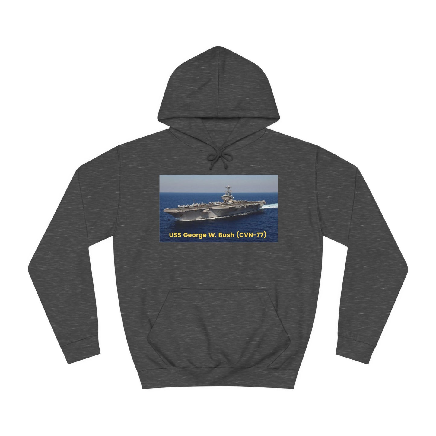 USS George W. Bush (CVN-77) Navy POD Smileandlaughtees  Unisex College Hoodie