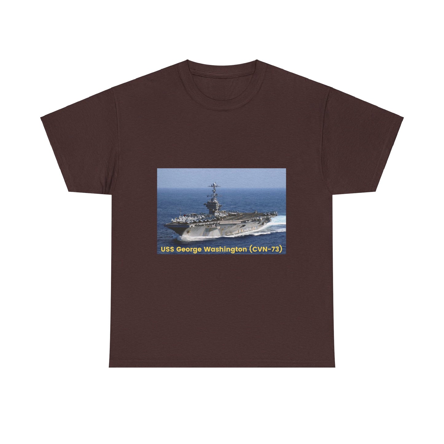 USS George Washington (CVN-73) Navy POD Smileandlaughtees Unisex Heavy Cotton Tee T-Shirt