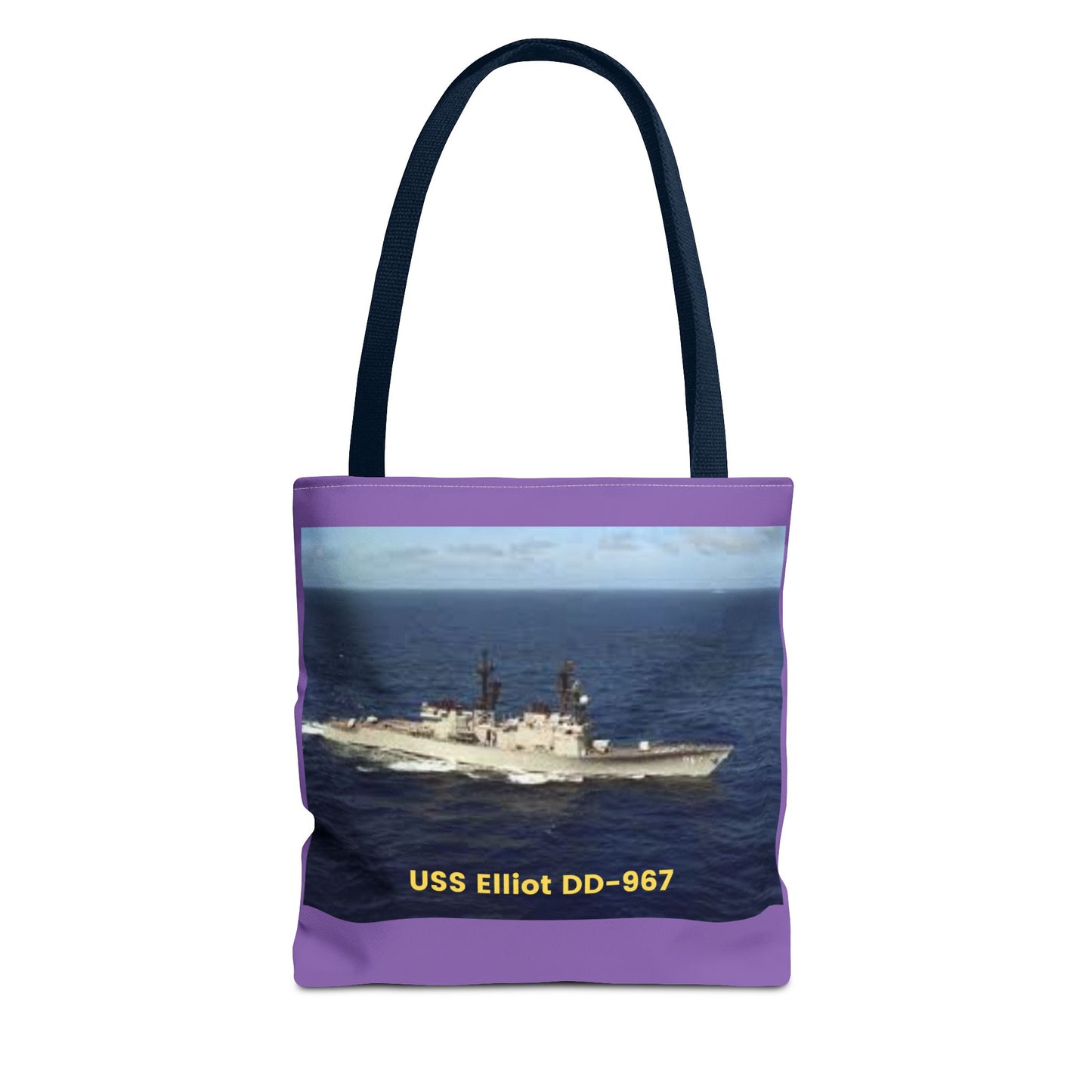 USS Elliot DD-967 Navy POD Smileandlaughtees Tote Bag (AOP)