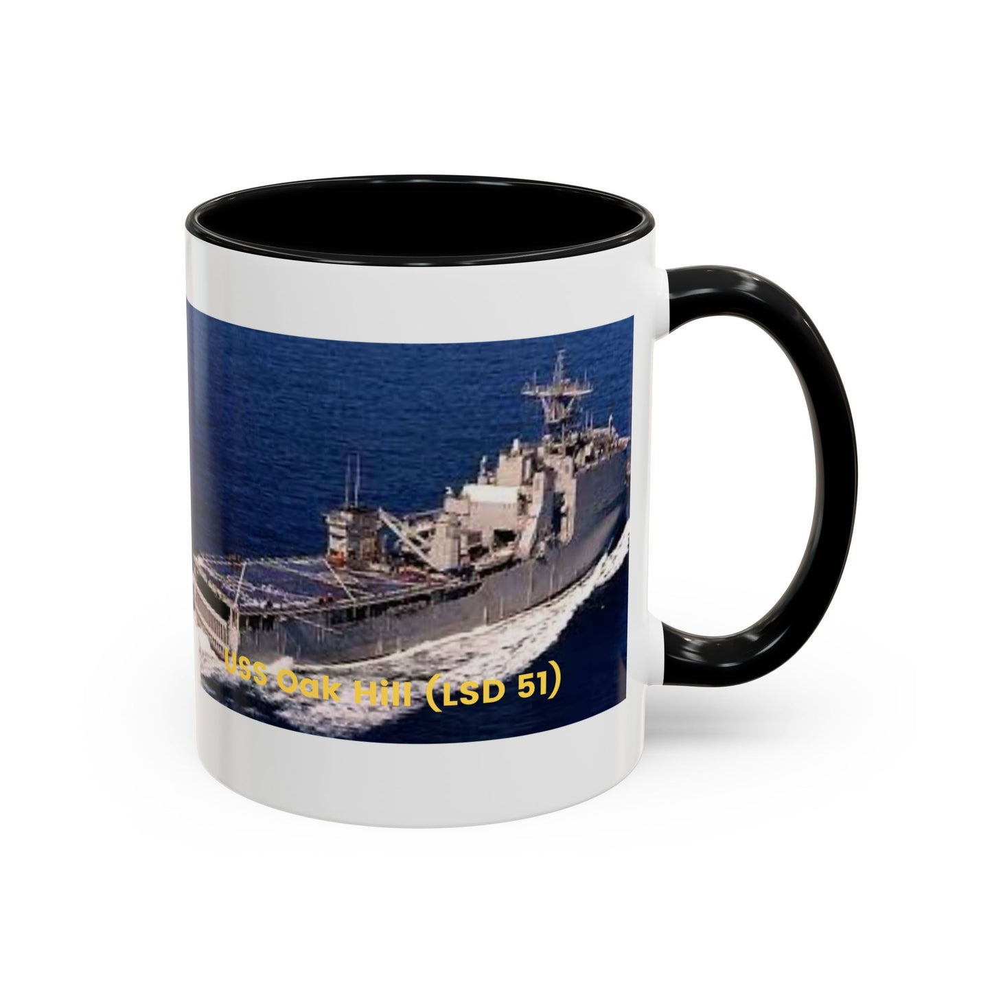 USS Oak Hill (LSD 51) Navy POD Smileandlaughtees Accent Coffee Mug (11, 15oz)