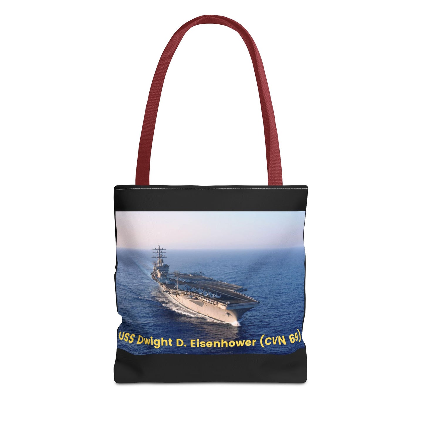 USS Dwight D. Eisenhower (CVN 69) Navy POD Smileandlaughtees Tote Bag (AOP)