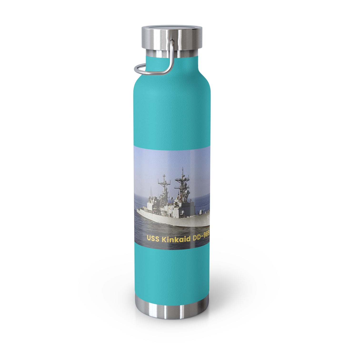 USS Kinkaid DD-965 Navy POD Smileandlaughtees Copper Vacuum Insulated Bottle, 22oz