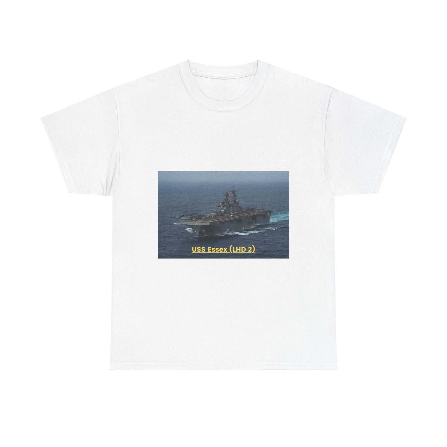 USS Essex (LHD 2) Navy POD Smileandlaughtees Unisex Heavy Cotton Tee T-Shirt