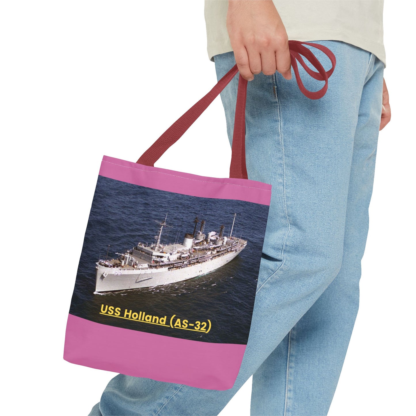 USS Holland (AS-32) Navy POD Smileandlaughtees Tote Bag (AOP)