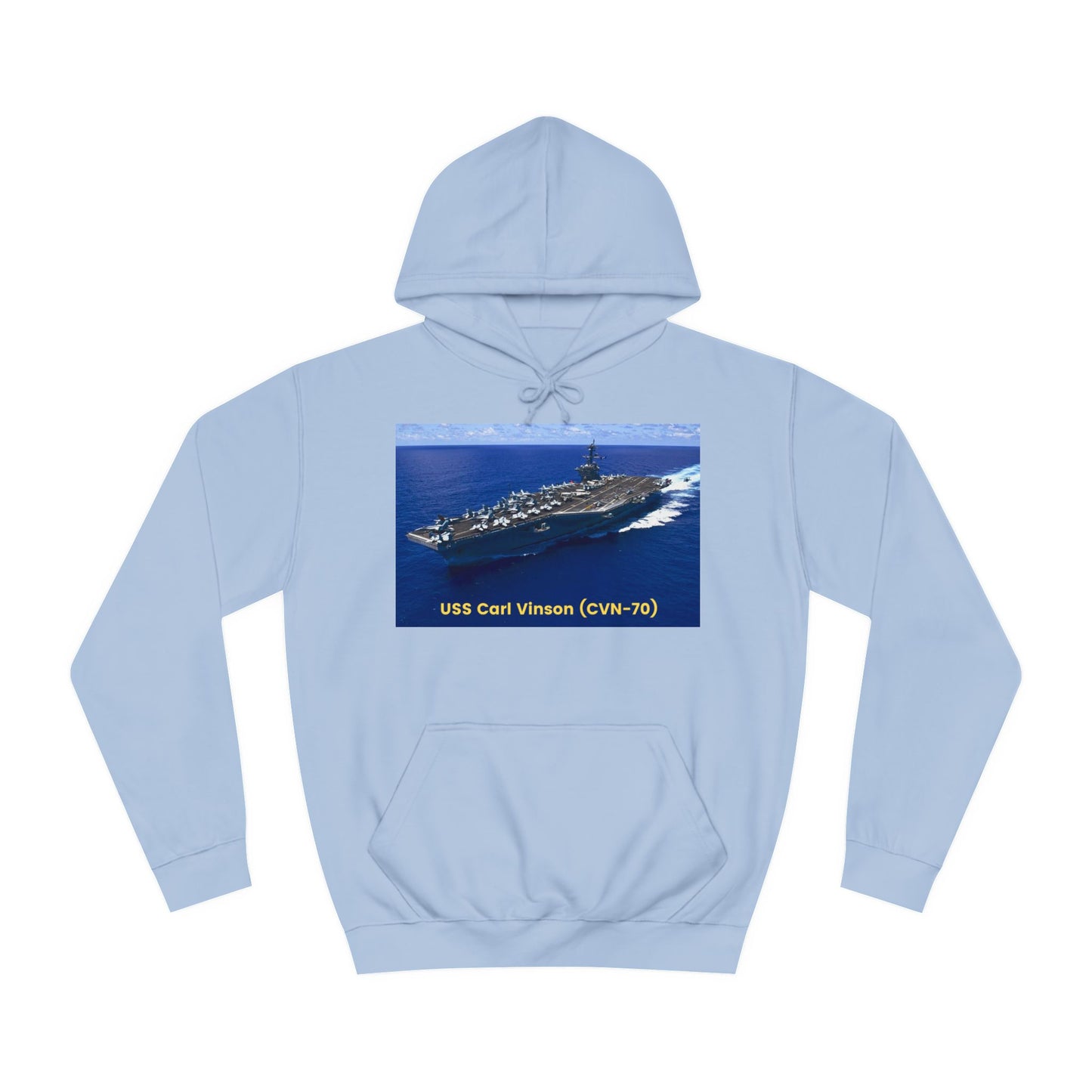 USS Carl Vinson (CVN-70) Navy POD Smileandlaughtees Unisex College Hoodie