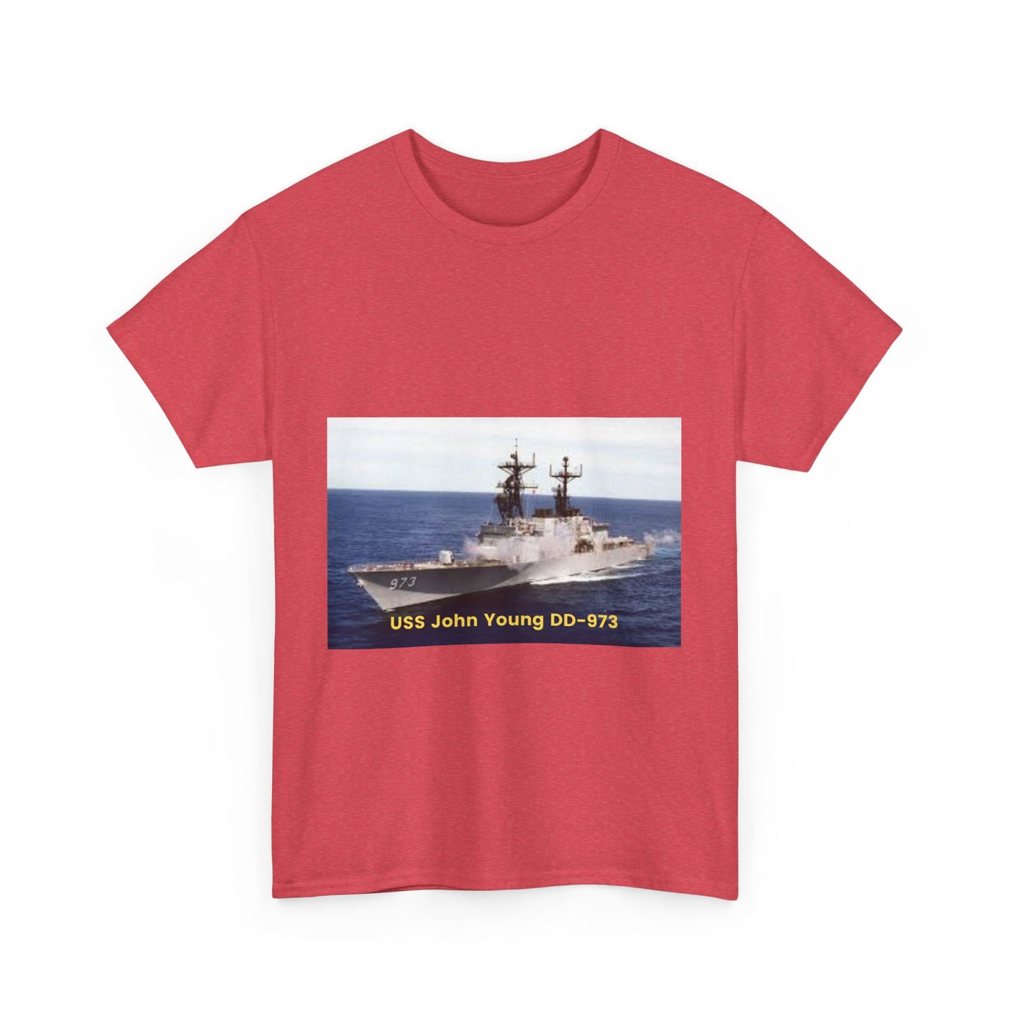 USS John Young DD-973 Navy POD Smileandlaughtees Unisex Heavy Cotton Tee T-Shirt