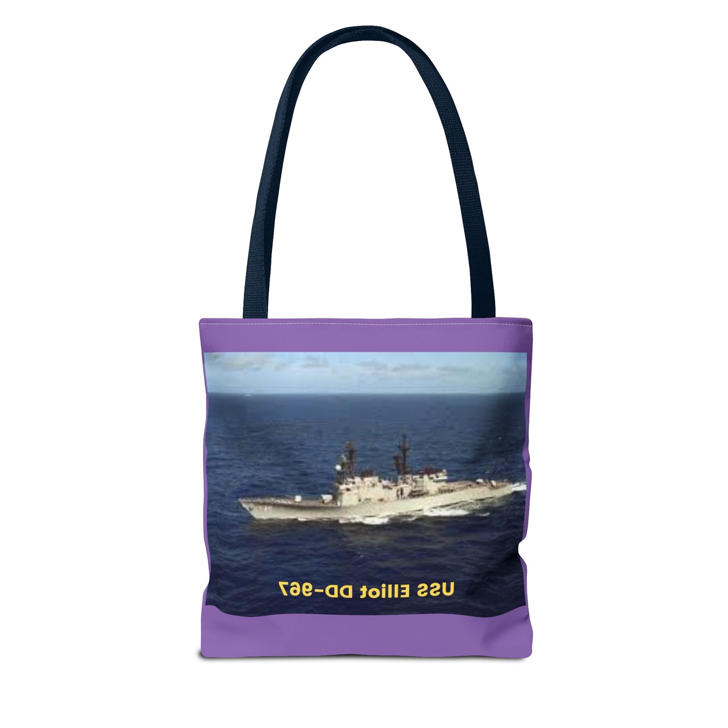 USS Elliot DD-967 Navy POD Smileandlaughtees Tote Bag (AOP)