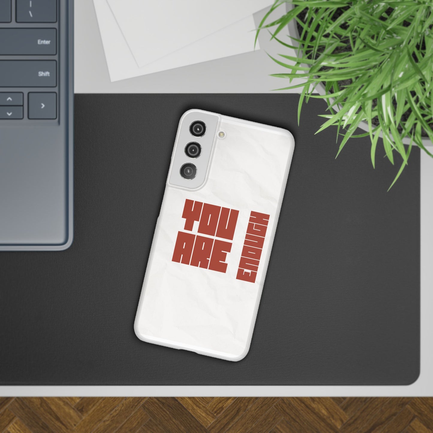 You Are Enough SmileandLaughTees Slim Phone Case