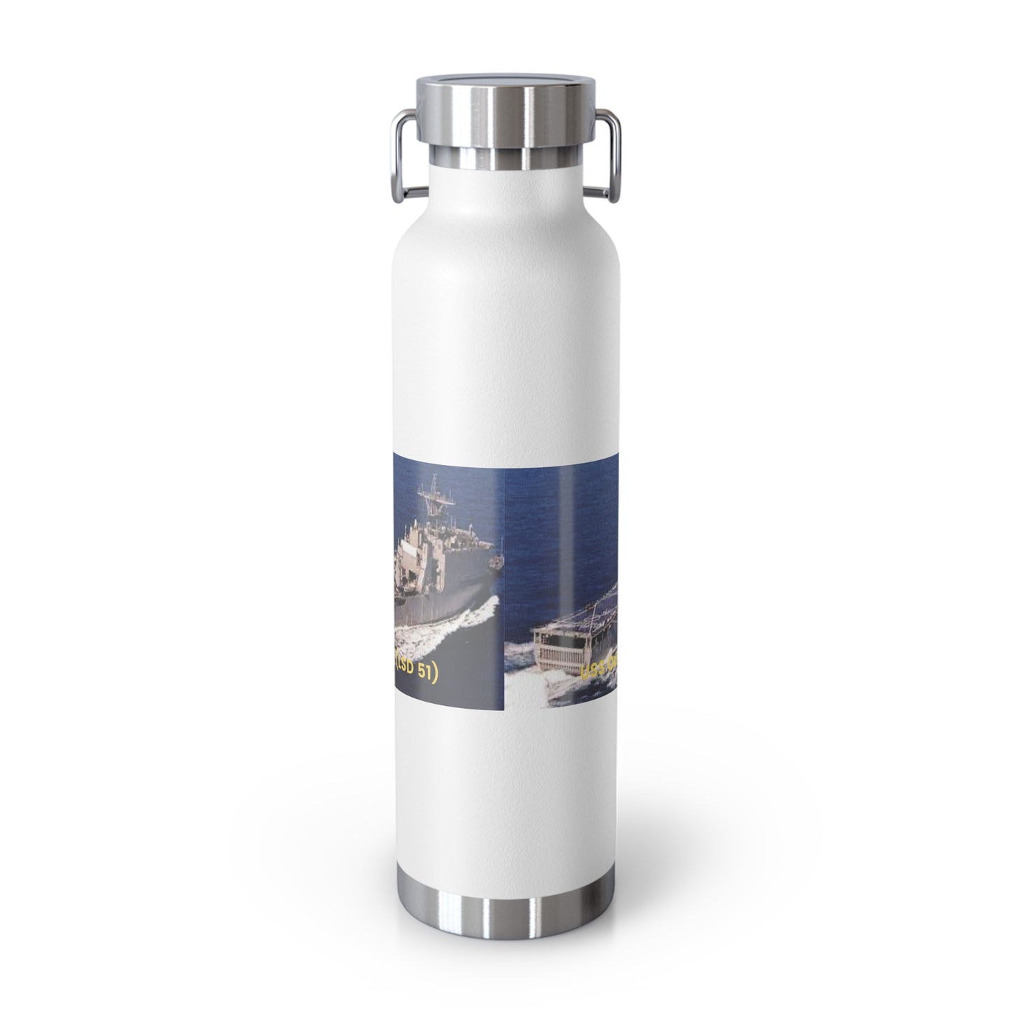 USS Oak Hill (LSD 51) Navy POD Smileandlaughtees Copper Vacuum Insulated Bottle, 22oz