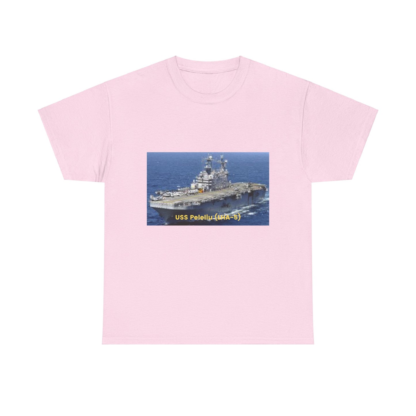 USS Peleliu (LHA-5) Navy POD Smileandlaughtees Unisex Heavy Cotton Tee T-Shirt