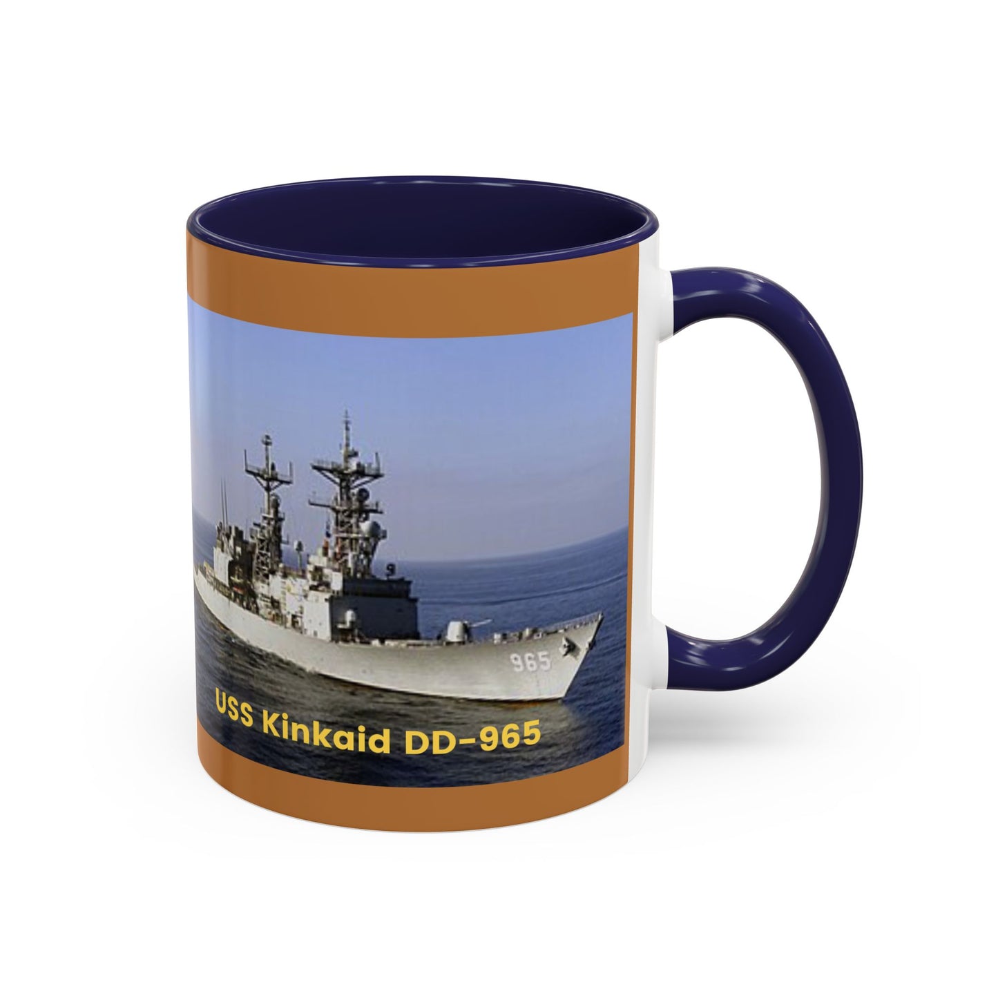 USS Kinkaid DD-965 Navy POD Smileandlaughtees Accent Coffee Mug (11, 15oz)