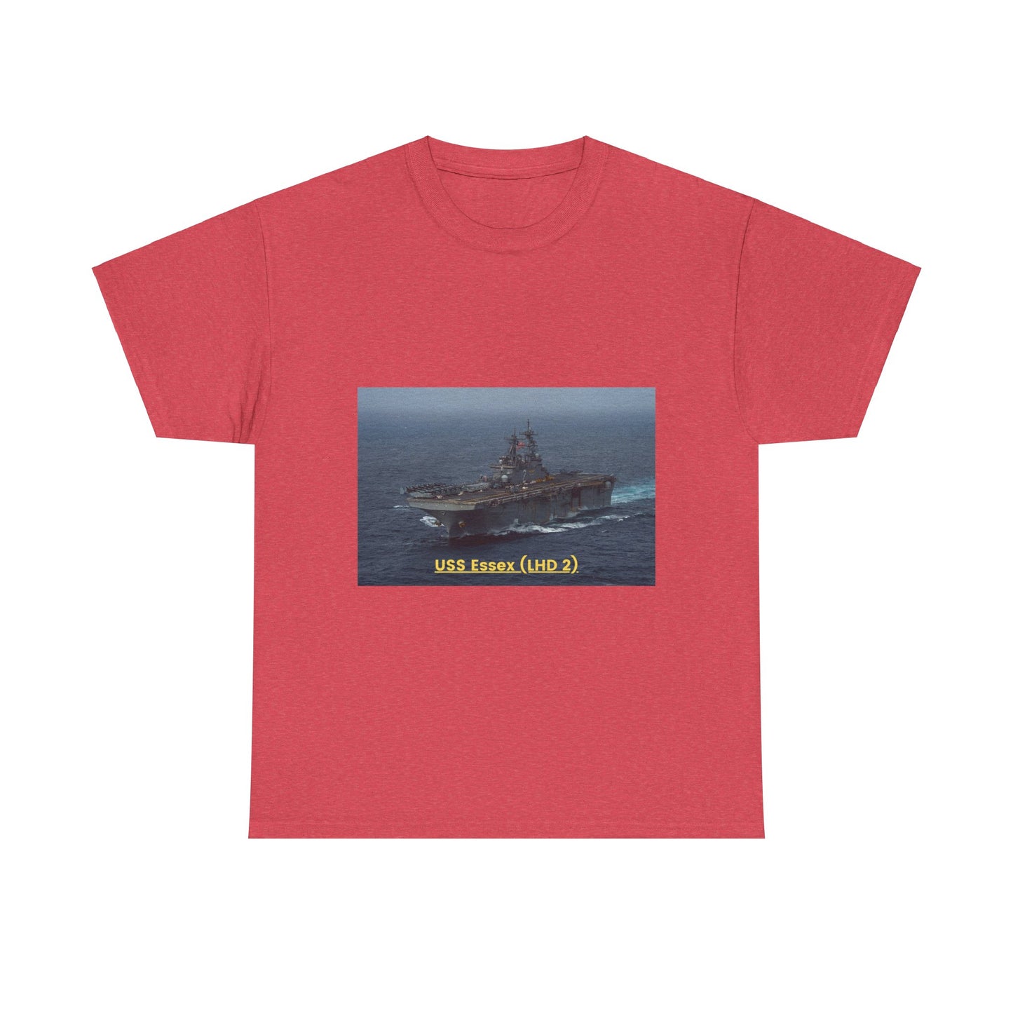 USS Essex (LHD 2) Navy POD Smileandlaughtees Unisex Heavy Cotton Tee T-Shirt