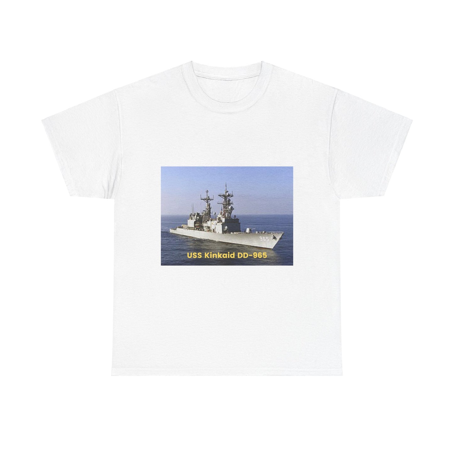 USS Kinkaid DD-965 Navy POD Smileandlaughtees Unisex Heavy Cotton Tee T-Shirt